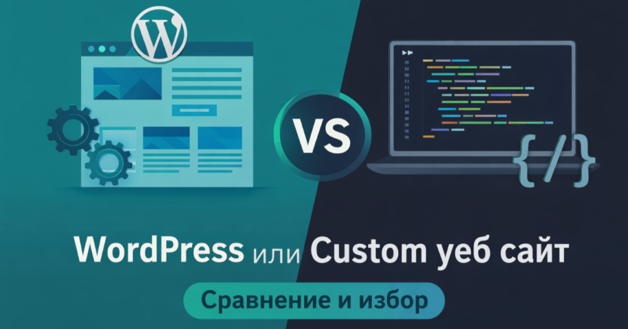 WordPress или custom уеб сайт – сравнение между CMS платформа и custom разработка