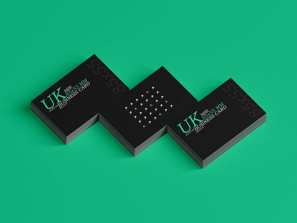 Черни визитки – премиум дизайн на визитки (mockup)